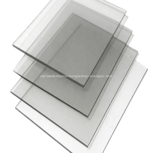 Transparent antistatic antiabrasion polycarbonate sheets